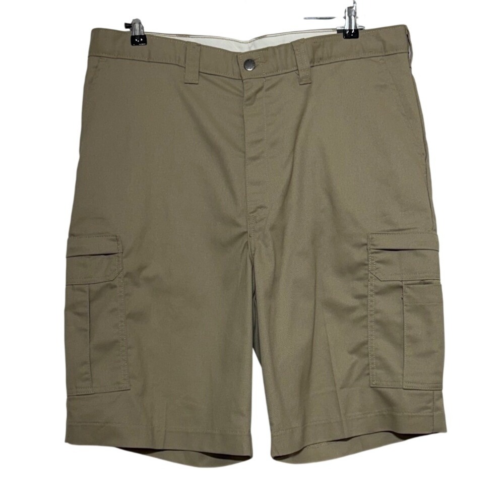 NEW Dickies Cargo Shorts Men 38 11" Inseam Tan Relax Premium Industrial Workwear